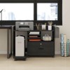 File Cabinets for Home Office Printer Stand with Storage Black Rolling - 2 of 4