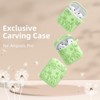 BONGEEK for AirPod Case 2nd 1st Generation Case Cover, Flower Engraved Full Protective Case Soft Silicone Pattern LED Visible,Lettuce Green - 2 of 4