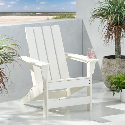 HDPE Adirondack Chair, Weather-Resistant Outdoor Patio Armchair, Modern Plastic Lounge Chair for Garden or Deck – Cuddlewood