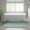 NAYSAYE Bath Rug 24" x 44" Plush Soft 100 Percent Cotton Reversible Dense Absorbent Non Slip for Bathroom, Green - 2 of 4