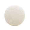 Alilang 15.00 inches Round Boucl e Upholstered Ottoman with Modern Textured Design-White - 4 of 4