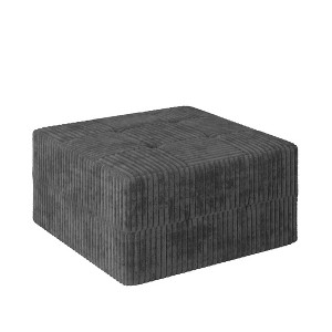 Sapphtopaz Modern Corduroy Ottoman Upholstered Sofa Comfy Square Foot Stool Shoe Bench Desk Foot Rest for Living Room, Bedroom, Entryway - 1 of 4