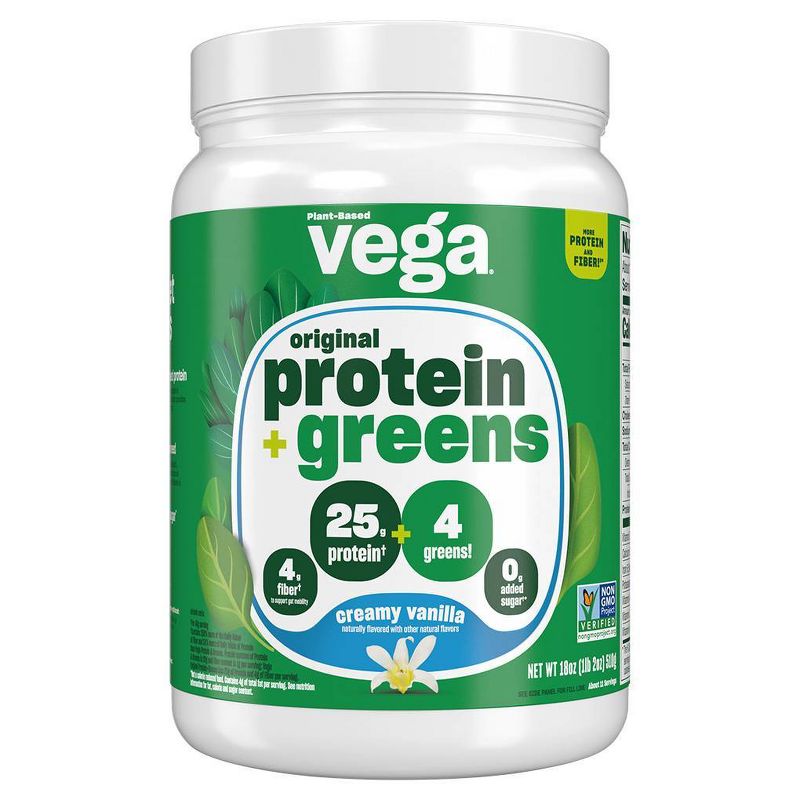 Vega Protein and Greens Vegan Plant Based Powder - Vanilla, 1 of 9