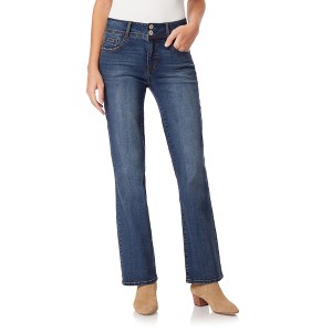 Angels Forever Young Women's Curvy Bootcut Mid-Rise Jeans Available in Standard and Plus Sizes - 1 of 3