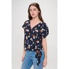 WEST K Women's Dallas Side-Tie Dolman Sleeve Top - 2 of 4