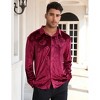 Coolmee Men's Velvet Shirts Long Sleeve Button Up Shirt Wedding Party Prom Shirt - 3 of 4