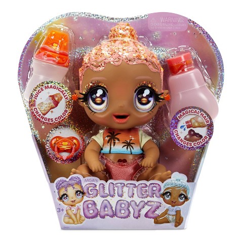 desastre Intacto miércoles Glitter Babyz Solana Sunburst With 3 Magical Color Changes Baby Doll -  Coral Pink Hair : Target