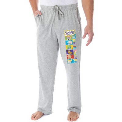 Nickelodeon Men s Rugrats Cartoon Characters Made In The 90s Pajama Pants Heather Grey Target