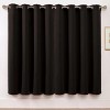 Kate Aurora Set of 2 Thermal Room Darkening Grommet Top Curtains For Small Windows - 63 in. Long - Black - 2 of 3