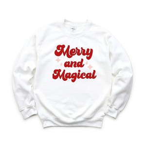 Simply Sage Market Women's Graphic Sweatshirt Merry and Magical - 1 of 2