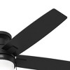 Hunter Anisten 52" Matte Black Lighted Ceiling Fan with Integrated LED and 5 Blades for Modern Indoor Spaces - 2 of 4