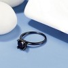 Envy Wedding Ring Set by Ginger Lyne Sterling Silver Engagement Ring and Band for Women - 4 of 4