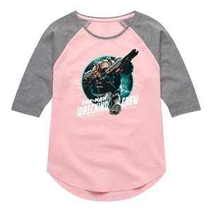 Girls' - Disney - One-Man Wrecking Crew Shirt Tail Raglan Graphic T-shirt - 1 of 3