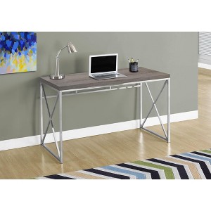 PAGED Simple Modern Computer Desk, 47.25" Home Office Desk with Wooden Desktop and X-design Metal Legs for Office, Study - 1 of 4