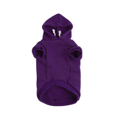 Unique Bargains Soft Warm Dog Hoodie Sweatshirt With Leash Hole Purple Medium 1 Pc Target