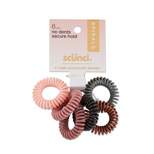 scunci Basics Spiral Hair Ties Matte - Pink/Brown/Black/Gray - 6pk
