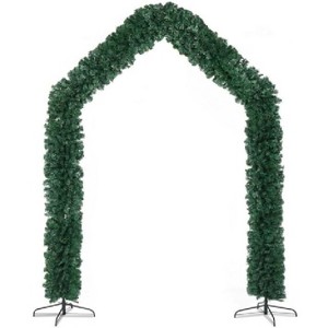 VINGLI 8ft Christmas Arch Garland, 1860 Tips PVC Green Holiday Archway for Indoor Outdoor Decorations, Durable Festive D¨¦cor - 1 of 4