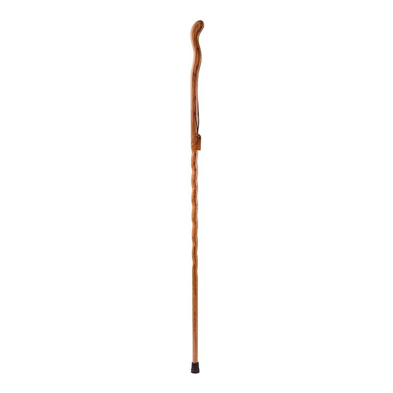 Brazos Twisted Fitness Walker Red Wood Walking Stick 58 Inch Height, 2 of 7