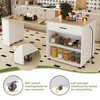 PAGED Foldable Dining Table with Storage and Outlets, Wall-Mounted Sideboard with Wheels, Multifunctional Table for Kitchen and Dining Room - 4 of 4