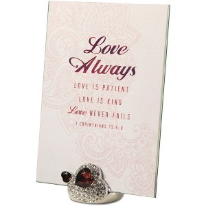 Pavilion Gift Company - Love Always - 4" x 6" Jeweled Photo Frame - Single Image Frames - 1 of 4