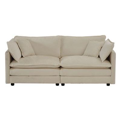 NicBex 76.7 Inch Chenille Couch Loveseat Deep Seat Sofa with 4 Pillows for Living Room,Office,Apartment