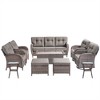 10 Pieces Gymojoy Sofa Chairs Ottoman with Swivel Chairs - 3 of 4