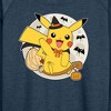 Women's - Pokémon - Pikachu Moon Witch Lightweight French Terry Wide Neck Long Sleeve Shirt - 2 of 4