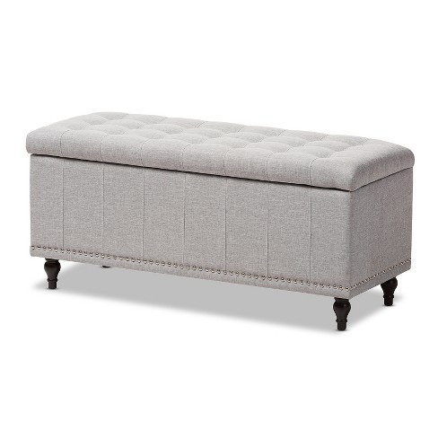  CWKISS Modern Upholstered Button-Tufted Bench, Grey Metal Legs, 44.5  in Length, Supports 220 lb, Padded Seat, Versatile Use : Home & Kitchen