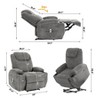 Electric Power Lift Recliner Chair for Elderly Power Lift Reclining Sofa for Living Room with Massage & Heat,Side Pockets and 2 Cup Holders - 3 of 4
