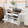 Aghana Digitals White Accent Cabinet with 2 Drawers, 2-Tier Adjustable Shelves & Anti-Tipping - 4 of 4