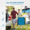 DOMETOUR Outsunny Folding Chaise Lounge Set, 5-Level Reclining Chair with Padded Seat, Side Pocket & Headrest, for Beach, Yard, Patio, Sky Blue - 2 of 4