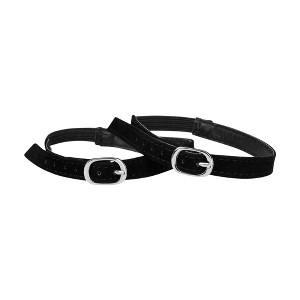 Allegra K Womens Elastic Detachable Buckle Shoe Ankle Straps Belt Band for Heels 33.5cm/13.19" 2 Pairs - 1 of 4