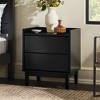 NicBex Nightstand with Drawers,1pc Side Table with Wood Frame,bedside Table for Bedroom,Living Room,Brown/Black/White/Gray - 2 of 4