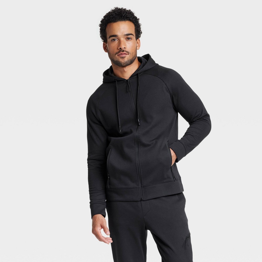 Men Ponte Full-Zip Hoodie