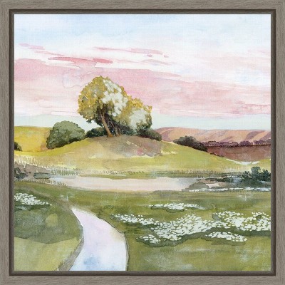 Amanti Art Eastern Light Landscape I by Grace Popp Canvas Wall Art Print Framed 16 x 16-in.