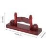 Unique Bargains Detachable Folding Fan Style Imitation Rosewood Fan Display Stand Red 1 Pc - 3 of 4