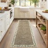 Area Rugs for Living Room Bedroom Modern Floral Bordered Rug Non-Slip Low Pile Accent Carpet Soft Foldable Rug Home Decor - 2 of 4