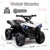 Jojoka 6V Kids ATV Quad Ride On Toy, Electric 4-Wheeler w/1.8MPH Speed, Music, LED Headlight, Foot Pedal, Gift for Toddlers - 2 of 4