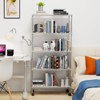 FONTOI Storage Racks, 5-Tier Shelving Unit with Adjustable Leveling Feet&Wheels, Wire Storage Shelves for Garage Home Kitchen, Silver, 30"*62"*14" - 4 of 4