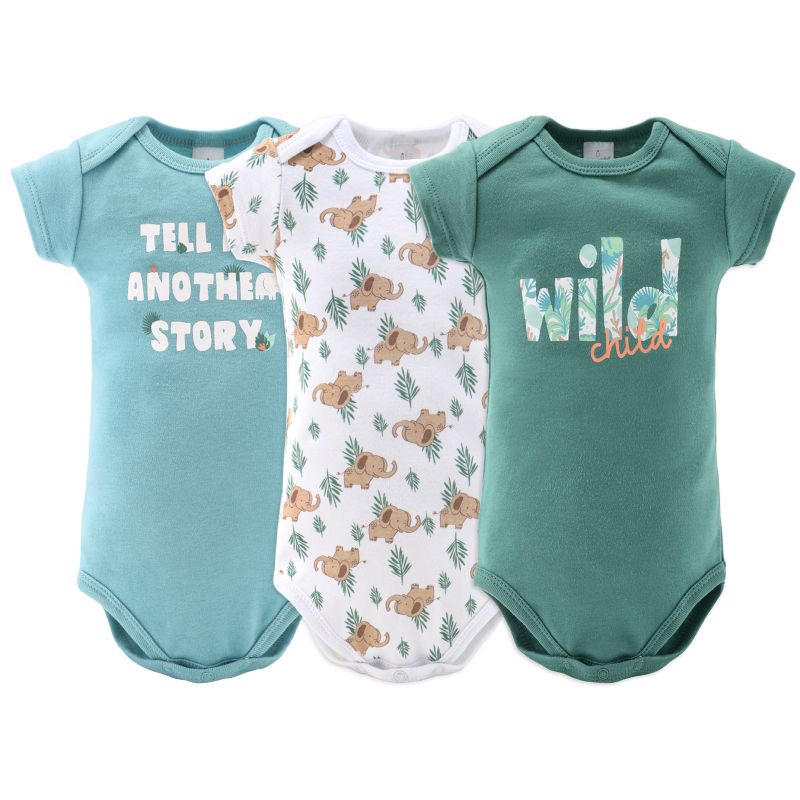 The Peanutshell Wild Jungle 16-Piece Newborn Baby Layette Gift Set in Blue/Green, 0-3 Months, 3 of 8