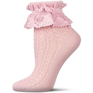 Memoi Women's Whimsy Lace Anklet Socks - 1 of 4