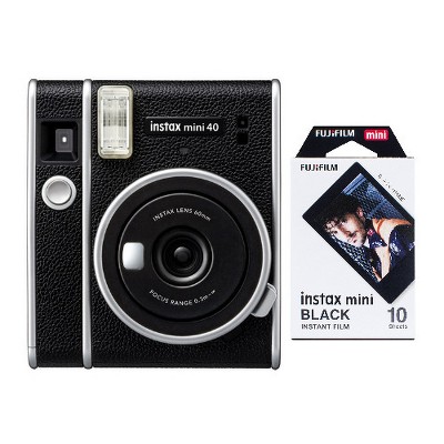 Fujifilm Instax Mini 40 Instant Film Camera and Black Framed Film (10 Exposures)