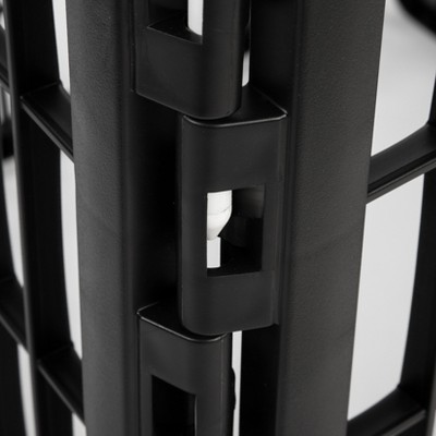 Black 8-Panel Plastic Pet Playpen for Indoor/Outdoor Use