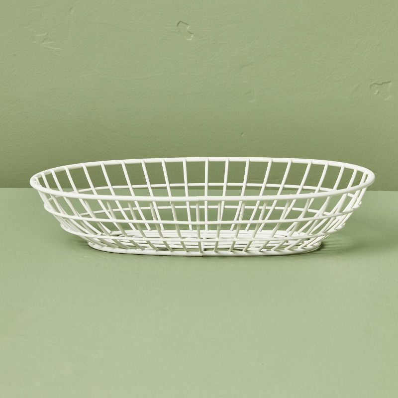 Wire BBQ Serving Basket Cream - Hearth &#38; Hand&#8482; with Magnolia, 1 of 5