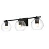 Elegant Lighting Juelz 3 light Black and Clear Bath Sconce - 2 of 4
