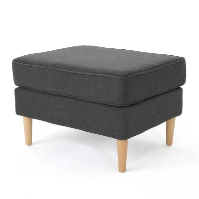 Milton Mid Century Modern Ottoman Dark Gray - Christopher Knight Home