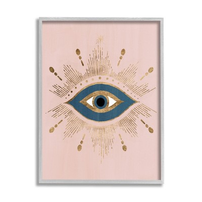 Stupell Industries Evil Eye Glam Boho Pattern Framed Giclee, 16 x 20