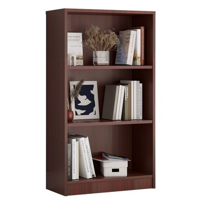 AZL1 Life Concept Decorative Bookshelf Freestanding Bookcase with Adjustable Shelves, 3 Layer for Living Rooms, Dark Brown, 11.6"*24.4"*44.1"