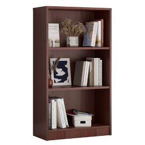AZL1 Life Concept Decorative Bookshelf Freestanding Bookcase with Adjustable Shelves, 3 Layer for Living Rooms, Dark Brown, 11.6"*24.4"*44.1" - 1 of 4