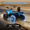 12V Electric Kids ATV, 2-Seater Ride-On Toy Car for Toddlers, 4-Wheel Vehicle with Remote Control, LED Lights, Music, Spring Suspension - 3 of 4